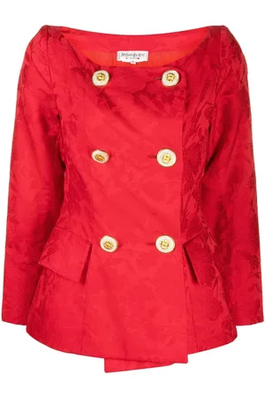 Saint Laurent Geblümte Jacquard-Jacke