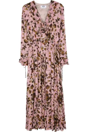 Msgm Kleid mit abstraktem Print