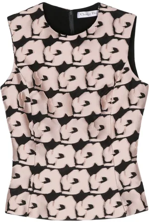 Dior 2010s Tanktop mit blumiger Applikation