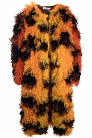WALTER VAN BEIRENDONCK Faux-Fur-Mantel mit Leopardenmuster