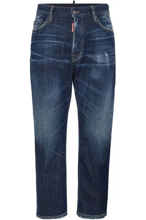 Dsquared2 Halbhohe Straight-Leg-Jeans