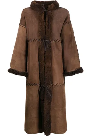 Dior 1980 Midimantel aus Schafsleder
