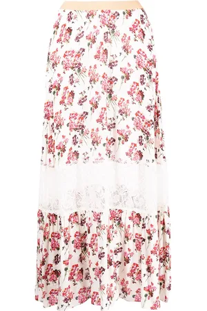 Antonio Marras Maxirock mit blumiger Spitze