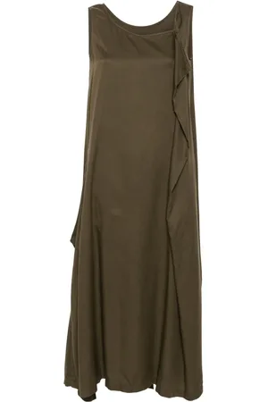 YOHJI YAMAMOTO Ärmelloses Maxikleid mit V-Ausschnitt