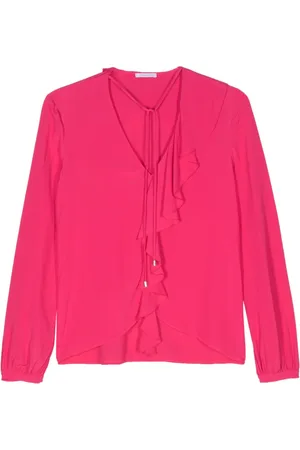 Patrizia Pepe Kreppbluse mit Rüschendetail