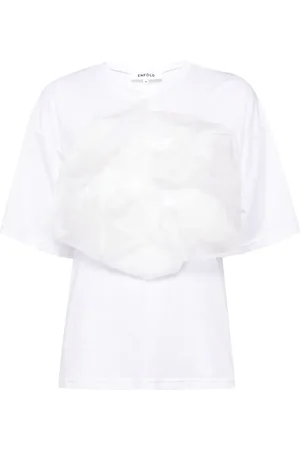 ENFÖLD T-Shirt mit Blumenapplikationen
