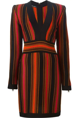 Balmain Gestreiftes Kleid