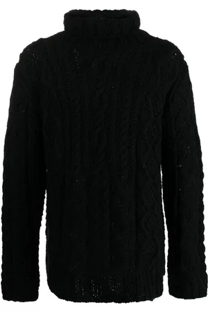 YOHJI YAMAMOTO Grob gestrickter Pullover mit Stehkragen