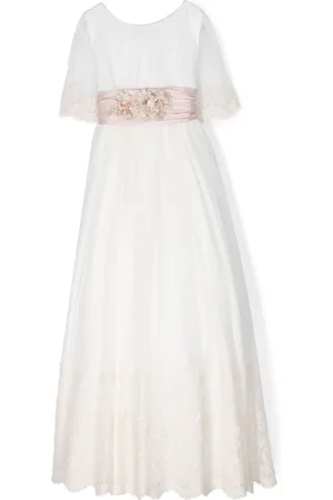 Amaya Kommunionkleid aus Tüll mit Blumendetail