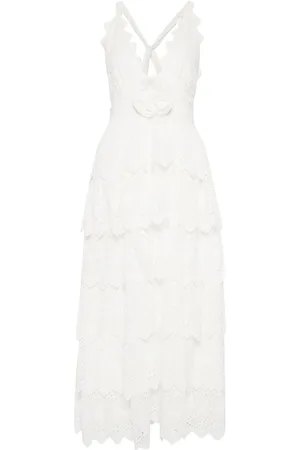 LOVESHACKFANCY Nevis Maxikleid mit Lochstickerei