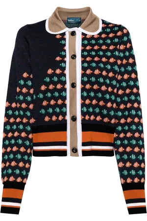 Kolor Cardigan mit Fischmuster