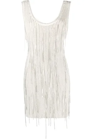 Serafini Schulterfreies Kleid mit Kristallen