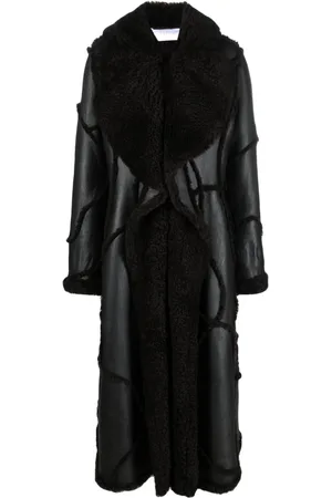 Chloé Mantel mit Shearling-Besatz