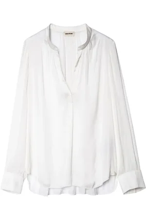 Zadig & Voltaire Geraffte Bluse aus Satin