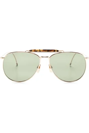 Thom Browne Pilotenbrille mit Schildpatt-Detail