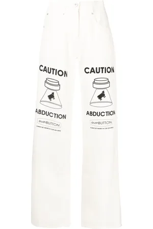 pushBUTTON Gerade Jeans mit grafischem Print