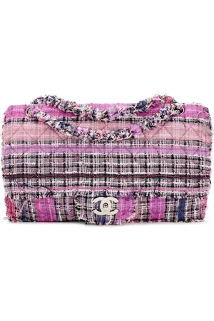 CHANEL 2006/08 Jumbo Tweed-Schultertasche mit Double Flap