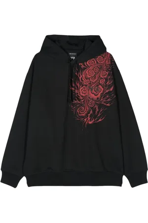 Y-3 X Japanese Football Association Hoodie mit Flammen-Print