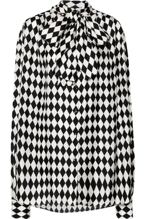 Balmain Geometrisch gemustertes Seidenhemd