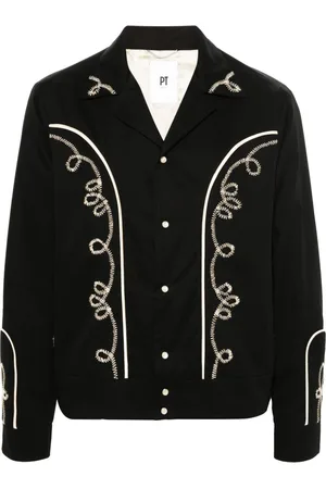 PT Torino Bestickte Jacke mit Reverskragen