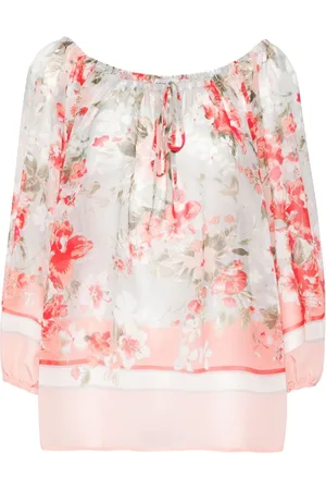 Ermanno Firenze Bluse mit Blumen-Print