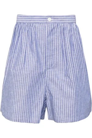 Hed Mayner Gestreifte Wide-Leg-Shorts