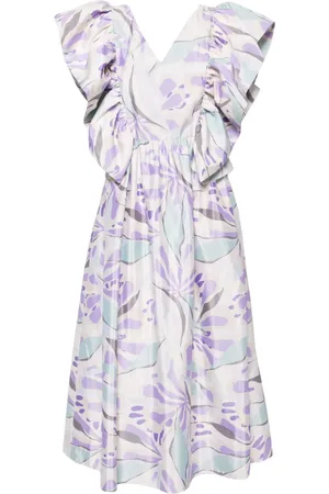 Saiid Kobeisy Gerüschtes Taft-Midikleid