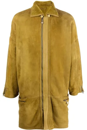 VERSACE 1980s Shearling-Mantel