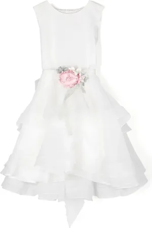 Mimilù Tüllkleid mit Blumenapplikation