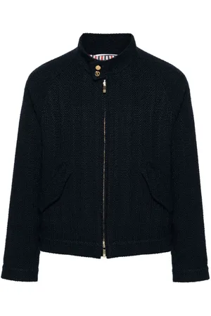 Thom Browne Tweed-Bomberjacke mit RWB-Streifen