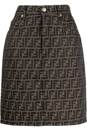 Fendi 1990-2000 Minirock mit Zucca-Monogramm
