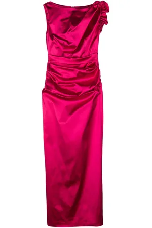 TALBOT RUNHOF Gerüschtes Abendkleid mit Duchesse-Satin