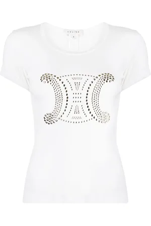Céline 1990-2000 T-Shirt mit Macadam-Detail