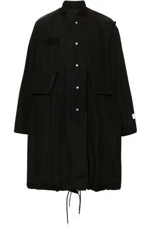 SACAI Thomas Mason Mantel mit Fishtail-Design
