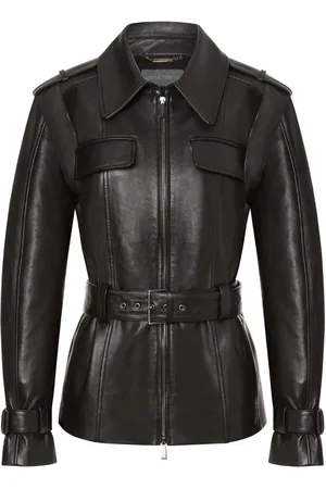 Alberta Ferretti Lederjacke mit abnehmbaren Ärmeln