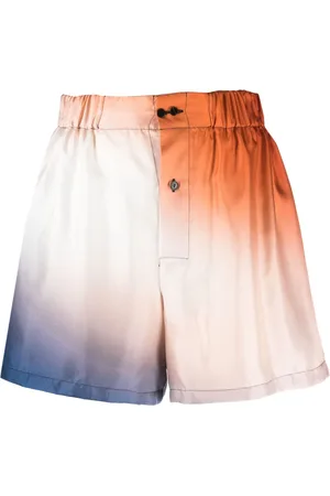 Gauchere Seidenshorts mit Farbverlauf