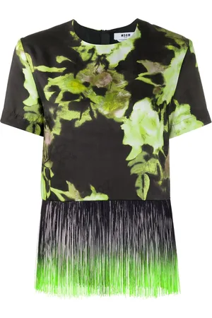 Msgm T-Shirt mit Fransensaum