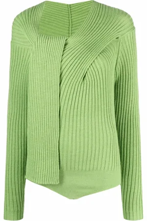 Msgm Geripptes Strickoberteil