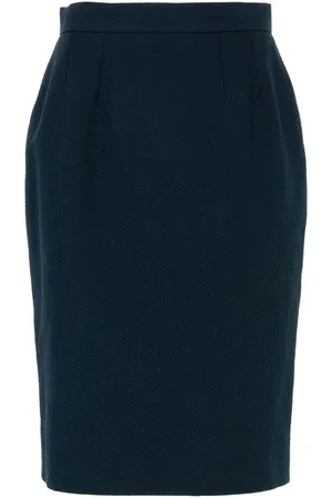 Givenchy 1990s Midirock mit texturiertem Finish