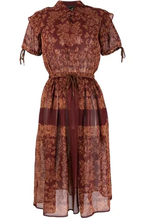 Jean Paul Gaultier 1980 Midikleid mit abstraktem Print