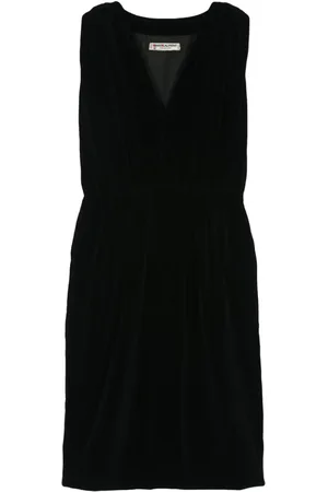 Saint Laurent 1970s Midikleid aus Samt
