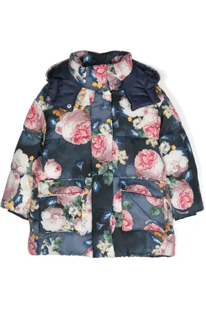 MONNALISA Gefütterter Mantel mit Blumen-Print