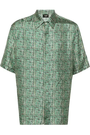 Fendi Seidenhemd mit abstraktem Print