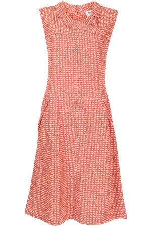 CHANEL 2001 Kariertes Midikleid