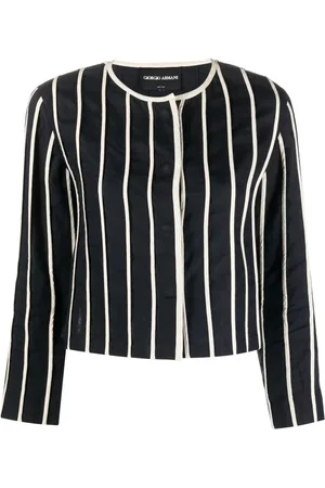 Giorgio Armani 1990s Gestreifte Leinenjacke
