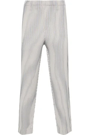 Issey Miyake Tweed Pleats Cropped-Hose