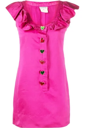Saint Laurent 1992 Minikleid mit Rüschenbesatz