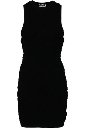 Elisabetta Franchi Gestricktes Minikleid mit Gaze-Effekt