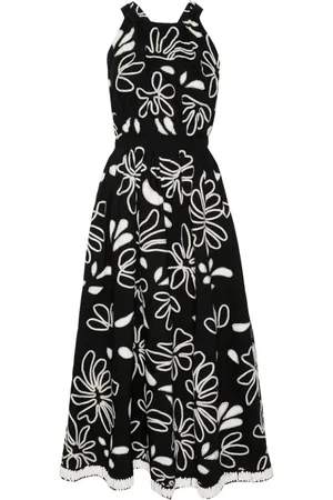 ULLA JOHNSON Viola Kleid mit blumiger Stickerei