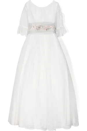 Amaya Kommunionkleid mit Blumenapplikation